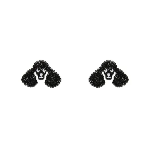 Erstwilder Poodle Glitter Stud Earrings - Black* Essential Earrings