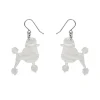 Erstwilder Poodle Ripple Hook Drop Earrings - White* Essential Earrings