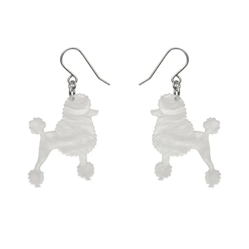 Erstwilder Poodle Ripple Hook Drop Earrings - White* Essential Earrings