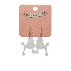 Erstwilder Poodle Ripple Hook Drop Earrings - White* Essential Earrings