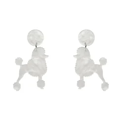 Erstwilder Poodle Ripple Post Drop Earrings - White* Essential Earrings