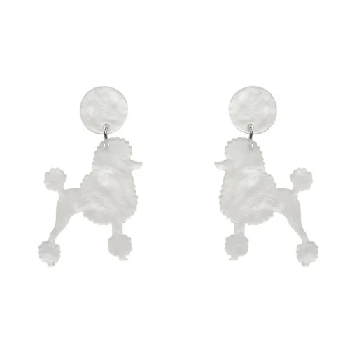 Erstwilder Poodle Ripple Post Drop Earrings - White* Essential Earrings