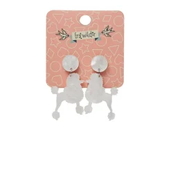 Erstwilder Poodle Ripple Post Drop Earrings - White* Essential Earrings