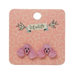 Erstwilder Poodle Ripple Stud Earrings - Pink* Essential Earrings
