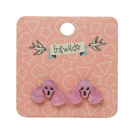 Erstwilder Poodle Ripple Stud Earrings - Pink* Essential Earrings