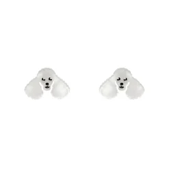 Erstwilder Poodle Ripple Stud Earrings - White* Essential Earrings