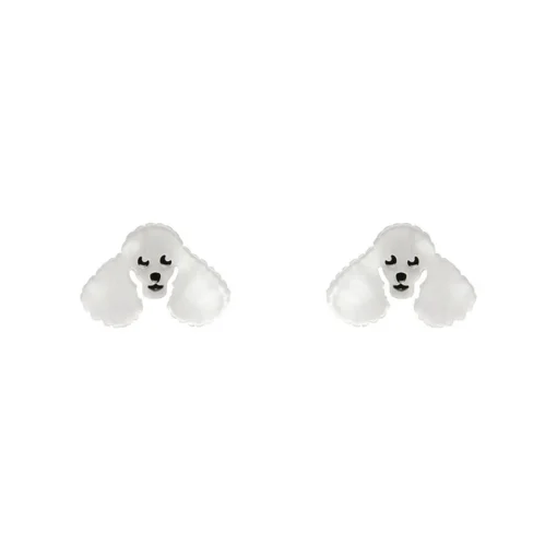 Erstwilder Poodle Ripple Stud Earrings - White* Essential Earrings