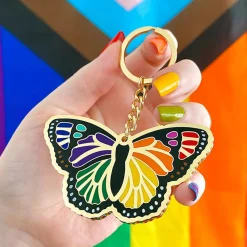Erstwilder Prince Of Pride Butterfly Enamel Key Ring* Enamel Key Rings