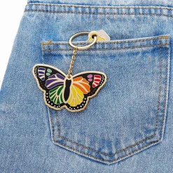 Erstwilder Prince Of Pride Butterfly Enamel Key Ring* Enamel Key Rings