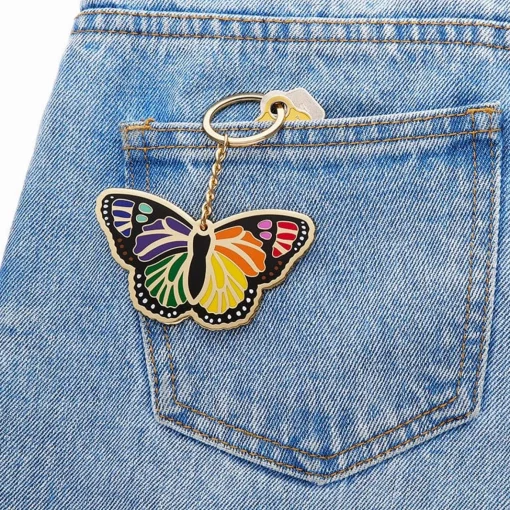 Erstwilder Prince Of Pride Butterfly Enamel Key Ring* Enamel Key Rings