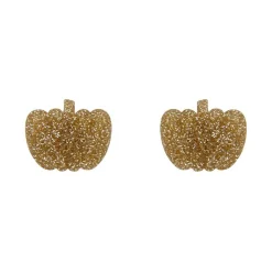Erstwilder Pumpkin Glitter Resin Stud Earrings - Gold* Essential Earrings