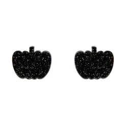 Erstwilder Pumpkin Glitter Resin Stud Earrings - Black* Essential Earrings
