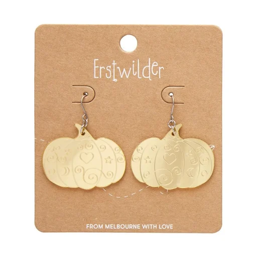 Erstwilder Pumpkin Magic Mirror Drop Earrings - Gold* Essential Earrings