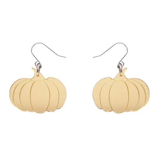 Erstwilder Pumpkin Mirror Drop Earrings - Gold* Essential Earrings