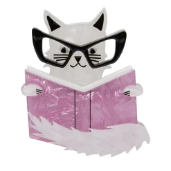 Erstwilder Puss In Books Brooch* Brooches