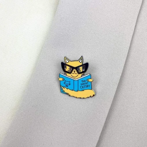 Erstwilder Puss In Books Enamel Pin* Enamel Pins