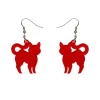 Erstwilder Pussy Cat Bubble Resin Drop Earrings - Red* Essential Earrings