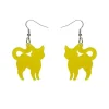 Erstwilder Pussy Cat Bubble Resin Drop Earrings - Yellow* Essential Earrings