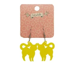 Erstwilder Pussy Cat Bubble Resin Drop Earrings - Yellow* Essential Earrings