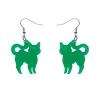 Erstwilder Pussy Cat Bubble Resin Drop Earrings - Green* Essential Earrings