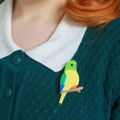 Erstwilder Radiant Rambler Parrot Brooch* Brooches