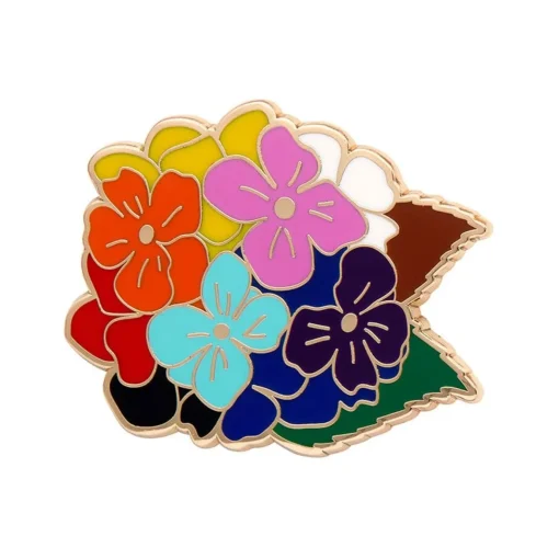 Erstwilder Rainbow Heartfelt Hydrangea Enamel Pin* Enamel Pins