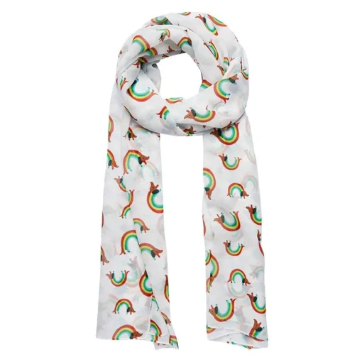 Erstwilder Rainbow Ruff Neck Scarf White* Scarves