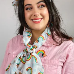 Erstwilder Rainbow Ruff Neck Scarf White* Scarves
