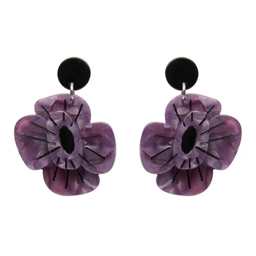 Erstwilder Remembrance Poppy Drop Earrings* Earrings