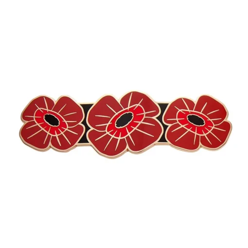 Erstwilder Remembrance Poppy Enamel Hair Barrette* Hair Clips & Claws