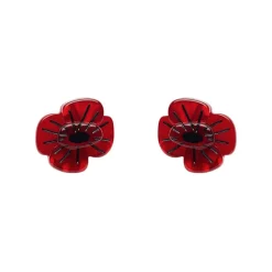 Erstwilder Remembrance Poppy Stud Earrings* Earrings