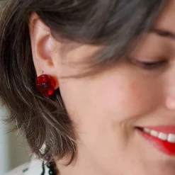 Erstwilder Remembrance Poppy Stud Earrings* Earrings