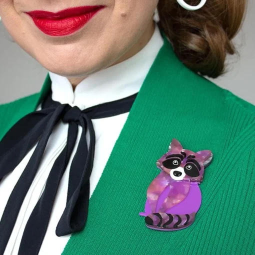 Erstwilder Rocket'S Riot Raccoon Brooch* Brooches