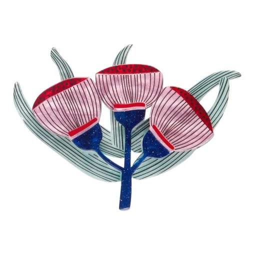 Erstwilder Ruby Red-Flowering Gum Brooch* Brooches