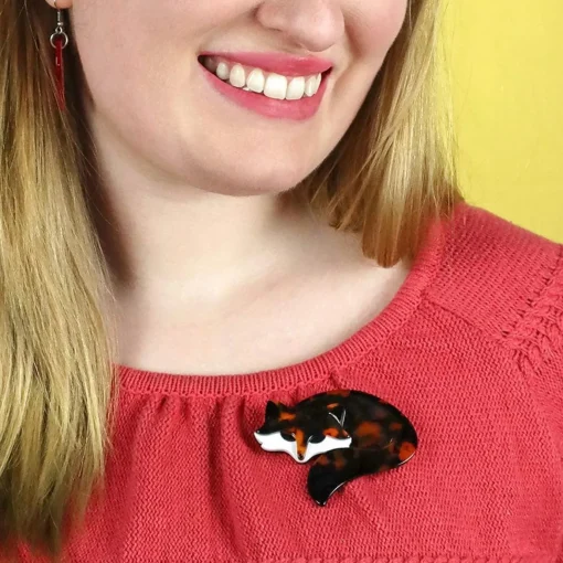 Erstwilder Saffron The Sleeping Fox Brooch* Brooches