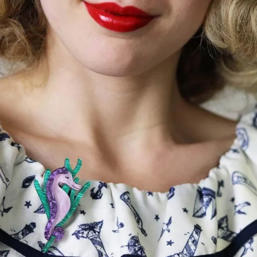 Erstwilder Sandy The Shy Seahorse Brooch* Brooches