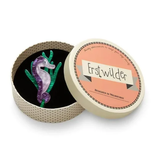 Erstwilder Sandy The Shy Seahorse Brooch* Brooches