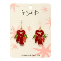 Erstwilder Scarf Souvenir Enamel Drop Earrings* Enamel Earrings