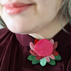 Erstwilder Shady Lady Red Brooch* Brooches