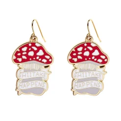 Erstwilder Shiitake Happens Enamel Drop Earrings* Enamel Earrings