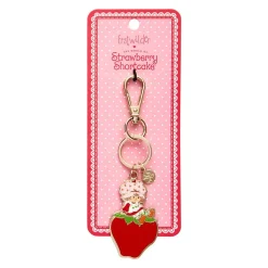Erstwilder Sitting On A Strawberry Enamel Key Ring* Enamel Key Rings