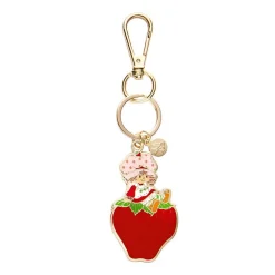 Erstwilder Sitting On A Strawberry Enamel Key Ring* Enamel Key Rings