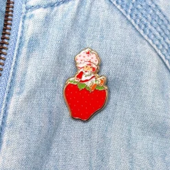Erstwilder Sitting On A Strawberry Enamel Pin* Enamel Pins