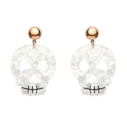 Erstwilder Skull Ripple Statement Earrings - White* Essential Earrings