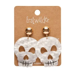 Erstwilder Skull Ripple Statement Earrings - White* Essential Earrings