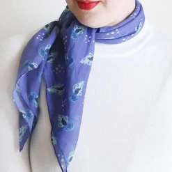 Erstwilder Slippin' Under Jellyfish Head Scarf* Scarves