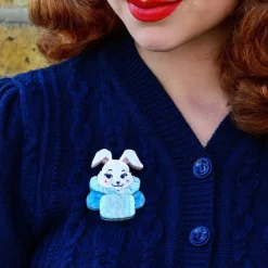 Erstwilder Snuggly Buffy Bunny Brooch* Brooches