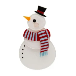 Erstwilder Snuggy Snowman Brooch* Brooches