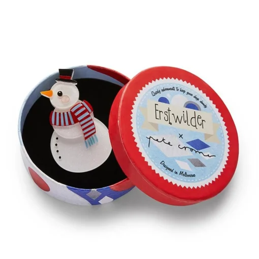 Erstwilder Snuggy Snowman Brooch* Brooches