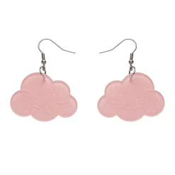 Erstwilder Solid Cloud Glitter Resin Drop Earrings - Pink* Essential Earrings